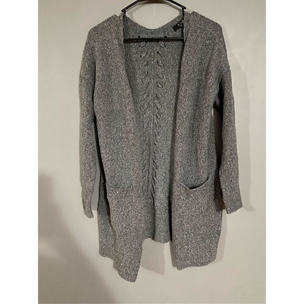 A.N.A Grey Open Front Knit Pocket Cardigan Size XSmall